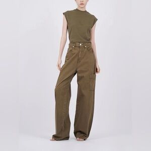 New Frame high rise baggy pocket jeans Sz26 washed surplus MSRP:$288